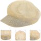 thumbnail image 3 of Hollow- Out Beret Hat Straw Octagonal Hat Women French Beret Cap Shading Straw Sun Hat Vintage Sunproof Woven Hat, 3 of 5