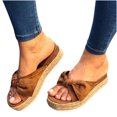 thumbnail image 4 of asdoklhq Womens Slide Slippers,Women Bow Tie Open Toe Slippers Shoes Comfy Sandals Casual Comfortable Beach Sandals, 4 of 6