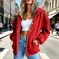thumbnail image 5 of Womens Hoodie Red Women's Extended Length Zip Hoodie Lightweight Transitional Jacket Womens Sweatshirt S, 5 of 6