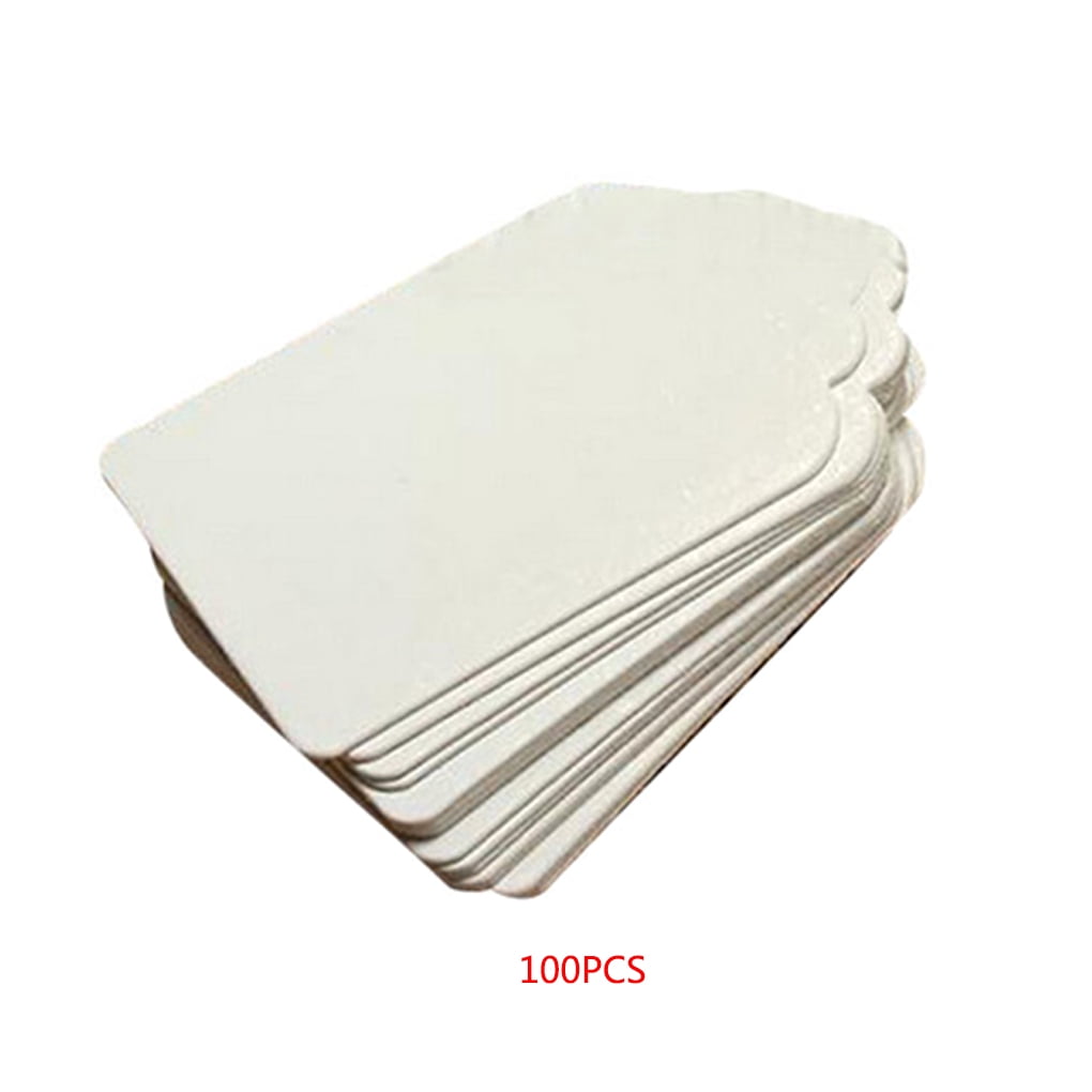 Hi.FANCY 100pcs Label Kraft Paper Blank Hang Tags Christmas Wedding Party Favor Notes Solid Gift Card