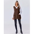 thumbnail image 5 of Zeagoo Women's Sweater Vest Oversized Sleeveless V Neck Pullovers with Pocket Knitted Fall Trendy, 5 of 6