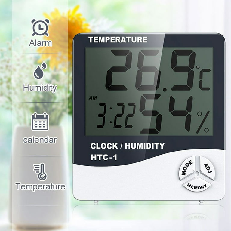HTC-1 Digital LCD Thermometer Hygrometer Humidity Meter Room