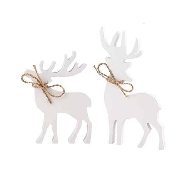 Reindeer Sculpture Elegant Desktop Ornament Festive Animal Figurine Centerpiece for Desk Mantel Celebration Idea
