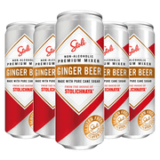 Stolichnaya Non-Alcoholic Ginger Beer - Crafted with Pure Cane Sugar, Gluten-Free, 12oz Cans from Stoli