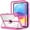 Magenta, variant on MoKo Case for iPad 11-inch (A16) 11th Generation Case 2025/ iPad 10th Generation Case with Pencil Holder 2022 10.9", Built-in Screen Protector Clear Back, Multi Angle Viewing Stand, Watermelon Red