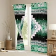thumbnail image 3 of jejeloiu Retro Boho Aztec Curtains Pack of 2 (42x84 Each),Rustic Farmhouse Tribal Curtains Blackout,Green Pink Bohemian Rhombus Bedroom Curtains For Teens,Microfiber Bedroom Decor, 3 of 6