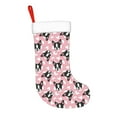 thumbnail image 2 of Yiaed French Bulldog Print Christmas Stockings, Christmas Stockings Hanging Ornaments, Christmas Stockings for Family Christmas Holiday Decorations, 2 of 7