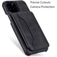 thumbnail image 3 of Double Magnetic Buttons Wallet Case for iPhone 11 Pro Max 6.5 inch, Premium PU Leather Case with Card Slot Holder Kickstand Bumper Shockproof Protective Back Cover for iPhone 11 Pro Max -Black, 3 of 13