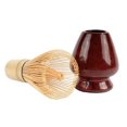 thumbnail image 1 of Bearachild Juego de Matcha japonés 3 en 1, batidor de bambú seguro, juegos de té de cucharadita, tienda de bebidas para interiores, herramientas para Teteras rojo Bearachild HA010720-05B, 1 of 6