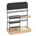 thumbnail image 4 of Organizador de joyas, soporte duradero, portátil, moderno, decoración, estante de exhibición elevador Negro, 4 of 9