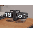 thumbnail image 3 of Vintage Mechanical Flip Clock with 24-Hour Display, Home Desktop Decoration, Black Design, Made of Stainless Steel, PVC & ABS, Battery-Powered (D Battery Not Included), Accurate to ±90 Seconds/Month,, 3 of 5