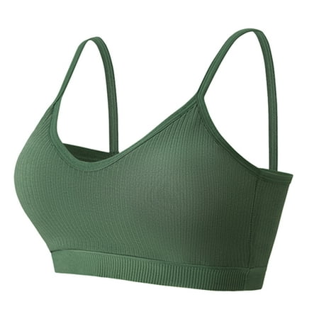 

Pgeraug bras for women Beauty Back Strap Unrimming Sport Underwear Bra underwear women Green XL