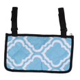 thumbnail image 2 of Wheelchair Side Bag, Wheelchair Armrest Pouch Convenient Polyester Pongee  For Travel Blue Pattern, 2 of 8