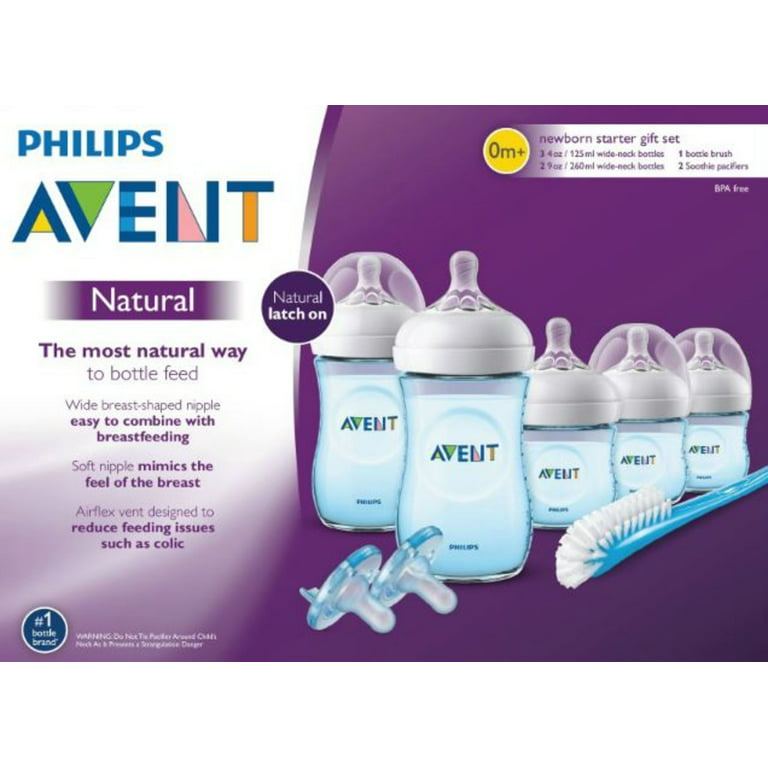 Philips Avent Natural Baby Bottle Blue Baby Gift Set, SCD206/12 