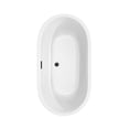 thumbnail image 3 of Juliette 60 Inch Freestanding Bathtub in White with Matte Black Drain and Overflow Trim, 3 of 5
