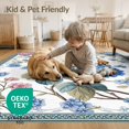 thumbnail image 4 of ODIKA 2'x3' Washable Doormat Hydrangea Botanical Plaid Lattice Pink Cluster Eucalyptus Border for Entryway, Kitchen, Laundry Room, Non-Slip, Low Pile, 4 of 7