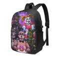 thumbnail image 1 of Mochila de viaje para portátil Five Nights at Freddy's Light Flight, antirrobo con puerto de carga USB, mochila universitaria, gran capacidad para el trabajo, color negro, 17 pulgadas, 1 of 8
