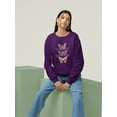 thumbnail image 2 of Gold Butterflies Sweatshirt Women -June Erica Vess Designs, Female Large, 2 of 4