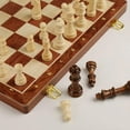 thumbnail image 2 of Chess Set Wooden Chess Chess Set Wooden Chess Gift Foldable Chess Board Travel Chess Board Folding Portable Chess Game, 2 of 8
