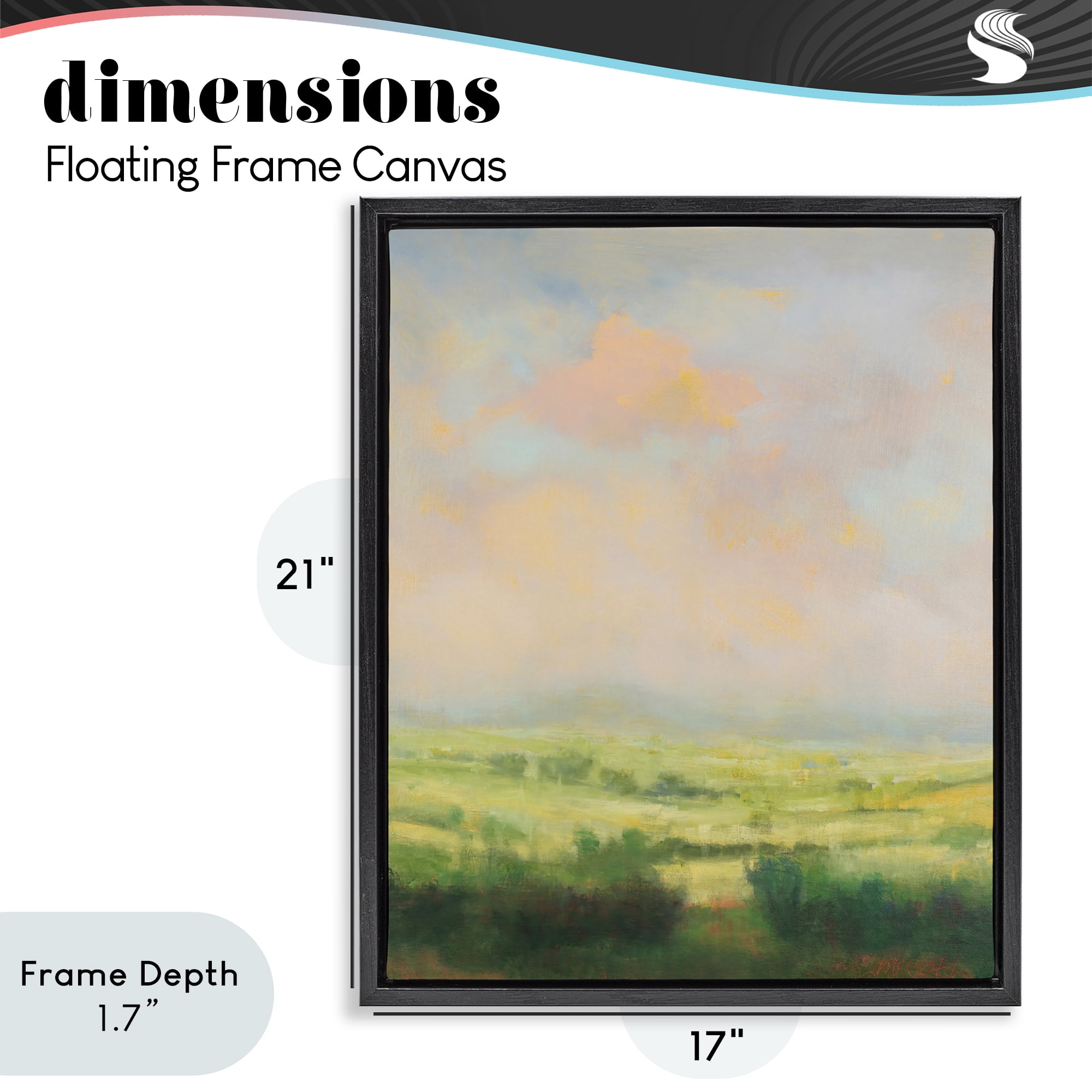 Stupell Industries Springtime Farnese Landscape Black Framed Floater Canvas Wall Art, design by William McCarthy