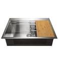 thumbnail image 3 of AKDY 30"x22"x9" Top Mount Handmade Stainless Steel Kitchen Sink, 3 of 8