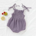 thumbnail image 3 of Akiihool Baby Bodysuit Baby Girls Ribbed Bodysuit Outfits Spring Summer Clothes (Purple,0-3 Months), 3 of 5