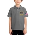 thumbnail image 2 of CCRFTGI 250 Anniversary USA Flag Polo Shirts for Kids Girls Boys Size 10-12 School Uniform Independence Day Shirts Pique Collared Polos Short Sleeve Summer Tops Gray 11-12 Years, 2 of 7