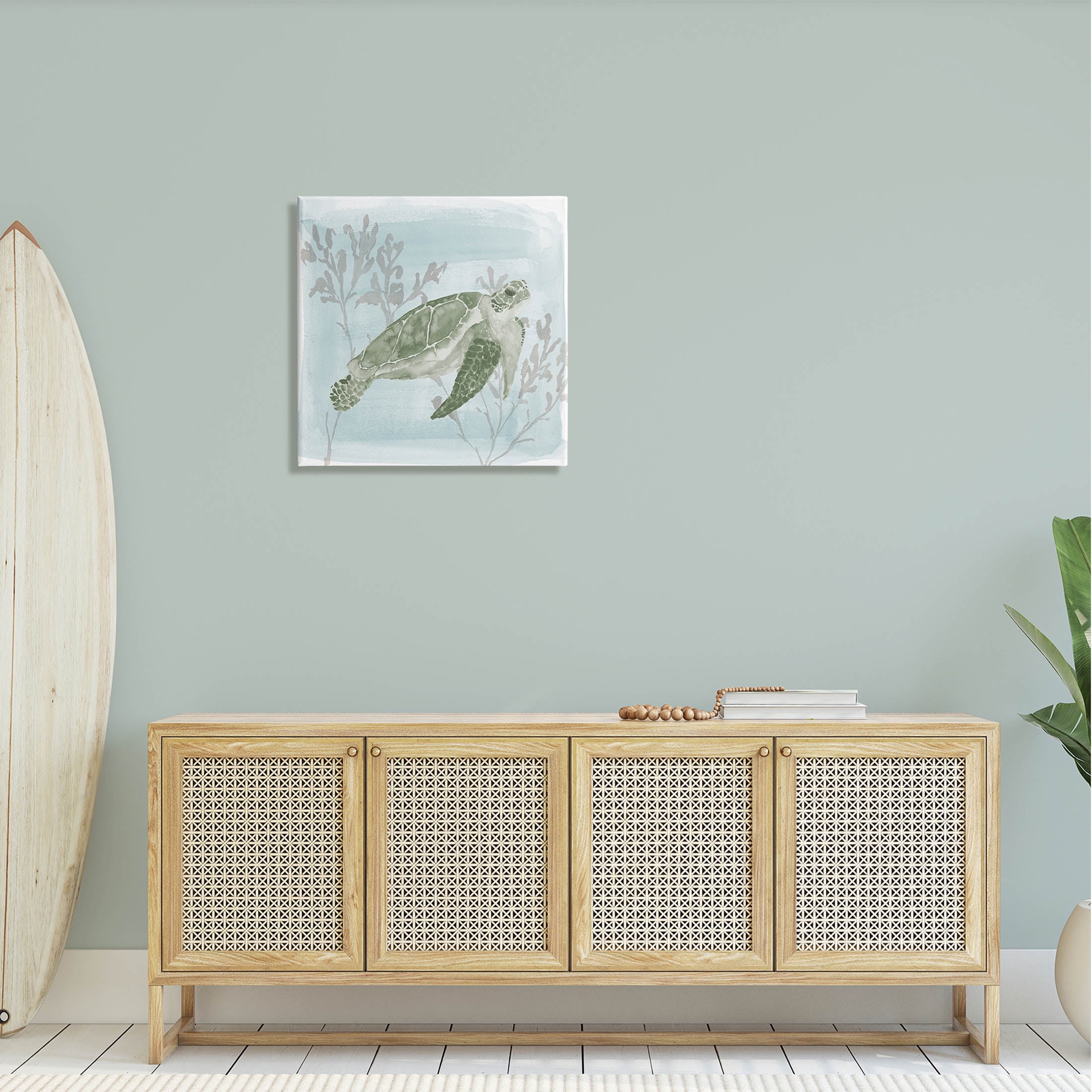 Swimming Tortoise Underwater Scene Animals & Insects Graphic Art Gallery Wrapped Canvas Print Wall Art