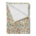 thumbnail image 2 of Vintage Soft Flannel Fleece Blanket, Romantic Meadow Pattern with Drawings of Flourishing Flowers Old Looking Ornament, Cozy Plush for Indoor and Outdoor Use, 70" x 90", Multicolor, by Ambesonne, 2 of 5