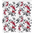 thumbnail image 3 of Ambesonne Rowan Shower Curtain, Abstract Botany Garden, 69"Wx75"L, Ruby Grey Black, 3 of 3