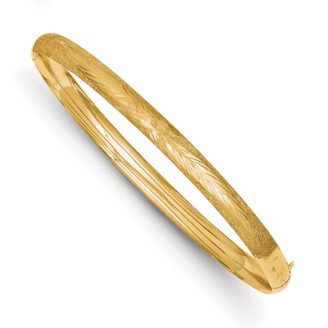 14k Yellow Gold 4.75mm Hinged Bangle Bracelet