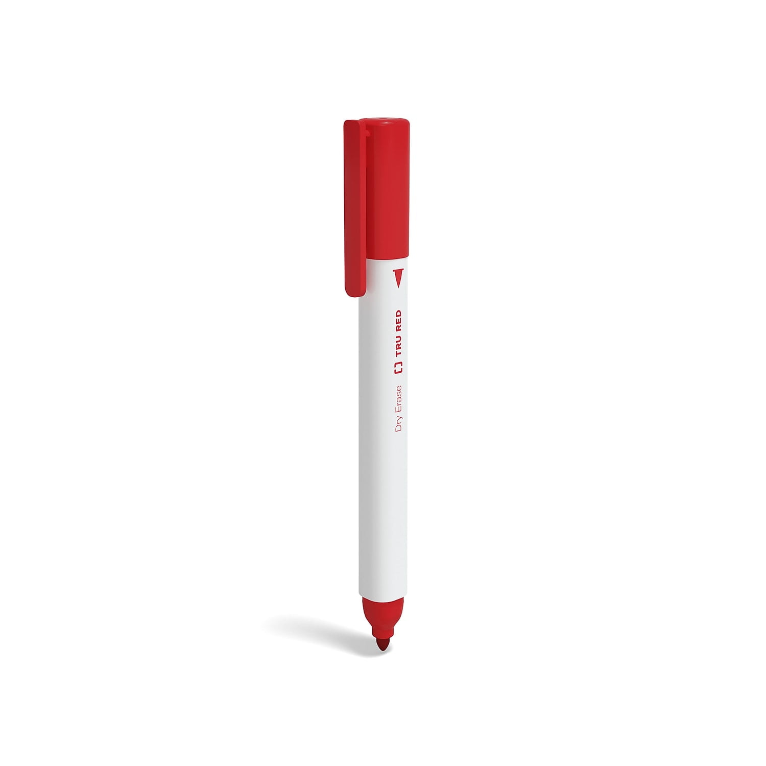 TRU RED™ Pen Dry Erase Markers, Ultra Fine Tip, Black, 12/Pack