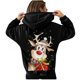 thumbnail image 1 of Sudaderas con capucha de gran tamaño para mujer, sudaderas con estampado de alces de Navidad de manga larga con bolsillo, Tops con cordón Fridja FKASFK5199, 1 of 4