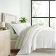 thumbnail image 2 of Comfort Canopy - Queen White / Ivory Bedding Bundle, Reversible Microfiber Comforter and Patterned Sheet Set, 2 of 13
