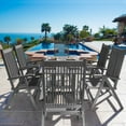 thumbnail image 2 of Vifah Renaissance Patio Hand-scraped Wood 7-PC Dining Set W Reclining Chairs, 2 of 3