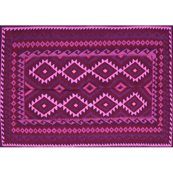 Ahgly Company Indoor Rectangle Southwestern Pink Country Area Rugs, 2' x 3'