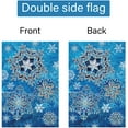 thumbnail image 6 of SM-XLHN Christmas Snowflake Garden Flag Welcome Winter Xmas 12x18 Inch Double Sided Holiday Seasonal Plaid Small Burlap Yard Sign Outside Home Outdoor House Decoration, 6 of 6