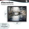 thumbnail image 4 of Stupell Industries Rustic Lodge Stone Bridge over Stream Black Floating Frame Canvas Art, 21 x 17, by Franklyn Gregory, 4 of 8