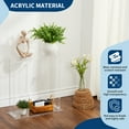 thumbnail image 2 of Table Console Mince en Acrylique Transparent à 2 Niveaux – Moderne, Incassable et Imperméable, Table d'Appoint de Sofa Gain de Place avec Rangement Ouvert, Parfaite pour les Petits Espaces, Transparente, KS76 Carrée à 2 Couches, 18*7*20 Po, 2 of 7