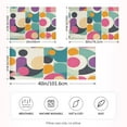 thumbnail image 2 of Yayeee Pillowcase Standard Size Set of 2 Satin Wrinkle Resistant Pillow Case, Green Geometric, 2 of 7