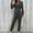 Gray, variant on Jumpsuits for Women Fall Casual Sweatsuits Long Sleeve Zip Sweatshirts Jogger Sweatpants One Piece Romper Outfits