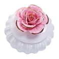 thumbnail image 2 of Jarra de cerámica nórdica con tapa, baratija, decoración, pendientes, almacenamiento de artículos diversos, caja de joyería para viajes, encimera, Rosado Gloria Tarro de cerámica pequeño, 2 of 7