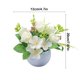 thumbnail image 3 of Ramo de Flores Artificiales Decorativas | Arreglo Floral Seco de Poliéster Rojo, Naranja, Rosa y Blanco con Tallo Flexible | Decoración de Mesa para Interiores, Hogar y Oficina con Base Estable y Pes, 3 of 6