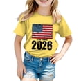 thumbnail image 5 of Staki 4th of July T Shirts Kids Boys American Flag Shirt Girls USA Shirt 4th of July Kids American Flag Tee USA Jersey Cotton Tops 2T,3T,4T(Yellow,5-6 Years), 5 of 5