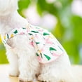 thumbnail image 4 of Dog Dress Pepper Pattern Puppy Strap Ruffled Dress Pet Spring Summer Clothes for Small Medium Large Dogs Cats, 4 of 7