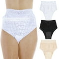 thumbnail image 1 of Wearever Women's Lovely Lace Incontinence Underwear, Regular Absorbency Bladder Control Panties, Reusable 3-Pack, 1 of 11