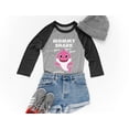 thumbnail image 3 of Mommy Shark Shirt Baby Shark Mother 3/4 Women Sleeve Baseball Jersey Shirt Small blue/gray, 3 of 6