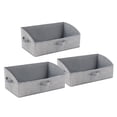 thumbnail image 1 of 3x contenedores de almacenamiento de ropa plegables, cestas de almacenamiento plegables con asas, cajas de almacenamiento de ropa para juguetes del Gris, 1 of 9