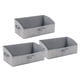thumbnail image 1 of 3 contenedores plegables para guardar ropa, organizadores de armario con asas, almacenamiento para el hogar Gris, 1 of 9