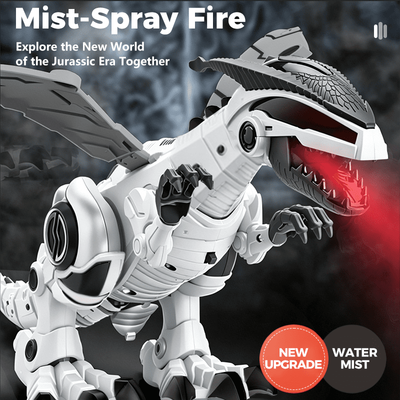 HNZENBW  Dinosaur Robot Toy,Electric T-Rex with Walking,Spray Feature,Dinosaur Egg ,LED Lights & Realistic Roar,Gift for Boys Girls